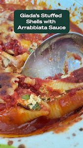 In this baked pasta, you can use large shells or lumaconi - essentially any pasta you can stuff with the flavorful ricotta filling! The result is a comforting dish with tons of great, satisfying flavor! https://ow.ly/W0UN50OSalZ | Giadzy