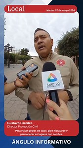 掠#Durango | Alerta la Dirección Municipal de Protección Civil y Bomberos de Durango evitar golpes de calor o insolación ante altas temperaturas, pide hidratarse y permanecer en lugares con sombra, comunicó el director Comandante Gustavo Paredes . | Ángulo Informativo | Facebook