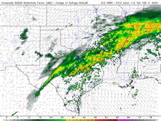 Scattered showers and storms likely through the nighttime hours with yet more rain and traffic problems Tuesday morning. Stay with WBAP 820AM/93.3FM for the latest. | WBAP