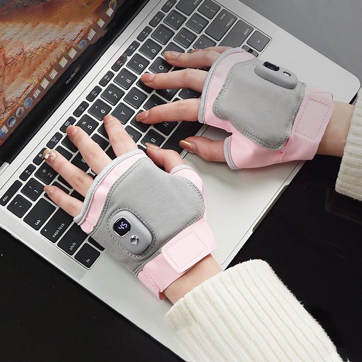 🧤 Half-finger heated gloves, 🔥 three temperature settings for rapid hand warming, responsive touchscreen, an essential piece of equipment for keeping warm in winter❄️ | Molxas.CA