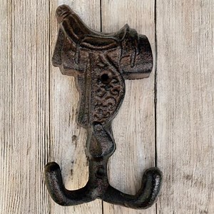 Old West Cast Iron Horse Saddle Hook - Ranch-style Organizer - Etsy Canada