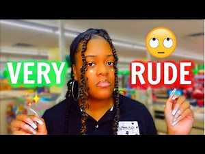 ASMR ✨Rude Dollar Tree Cashier 🙄 Grocery Store Check Out RP (✨she wants to fight✨)