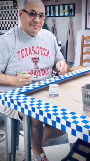 15 reactions | Obsessed! We had fun painting this 40x40 custom wood frame in Frida Blue CHALK PAINT® by Annie Sloan, and added blue to the wall art for coordination. This is the piece I chose to paint for the Valérie Miquel - Athanor Déco and Martine Lestage Art colorful challenge!  #maxstyle #FridaBlue #anniesloanchalkpaint #lubbocktx #midlandtx #amarillo #checkeredprint #chalkpaint | Max & Company | Facebook