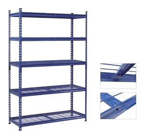 [Hot Item] Wire Mesh 5 Tiers Metal Shelf Racking Garage Storage Steel Shelving Rack