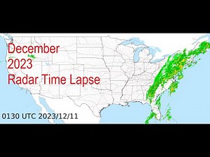 December 2023 US Weather Radar Time Lapse Animation