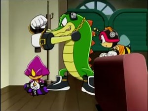 Sonic X Comparison: Vector Makes Espio Sneezes (Japanese VS English)