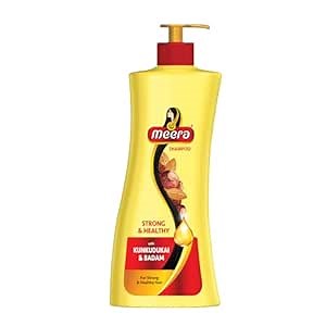 Meera Strong and Healthy Shampoo with Kunkudukai and Badam (Sapindus and Almond) to Reduce Hairfall 340 ml