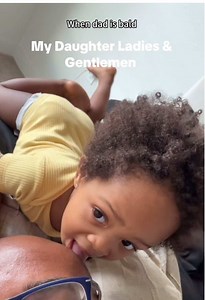When dad is bald #baby #funnyvideos #cutebaby #dadsoftiktok #blad