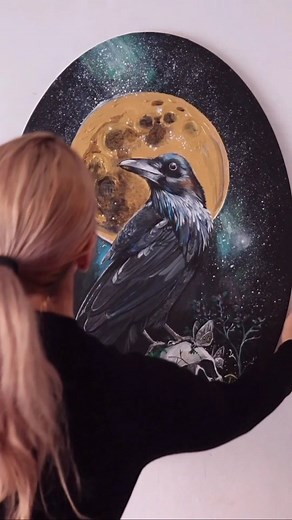 Painting ravens 🖤 #painting #art #ravenpainting #ravenart | Creative Silvia