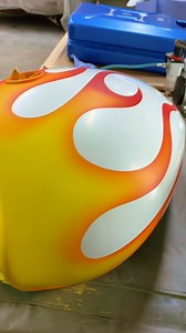 36 reactions | Old skool flames paint job in the mix with the one & only @miss_dmg_mustang 朗 #custompaint #flamespaintjob #linework #custombike #thedipmonkeygarage | The Dip Monkey Garage | Facebook