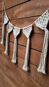 Macrame Bunting Garland Above Bed Wall Decor Macrame Tassel Chair Backs Garland Boho Party Pennants Cotegecore Decor Wall Hanging Banner - Etsy