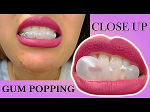 CLOSE UP BUBBLE GUM POPPING & CRACKING 👄 Popping & Cracking Gum