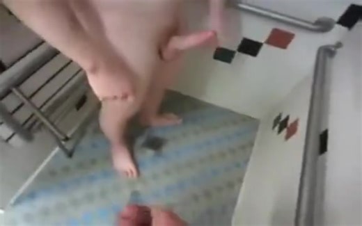 Pigs playing in the gym showers - video 2
