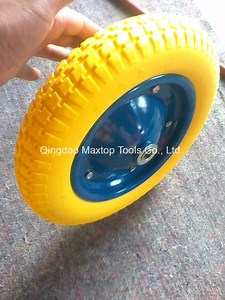 China Qingdao PU Foam Wheelbarrow Wheels