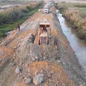 58K views · 765 reactions | Road Building Operator by Mighty Bulldozer Dump Truck Pushing Loading Dirt Source : Mr Machines at YouTube channel | Alat Berat Mania | Facebook