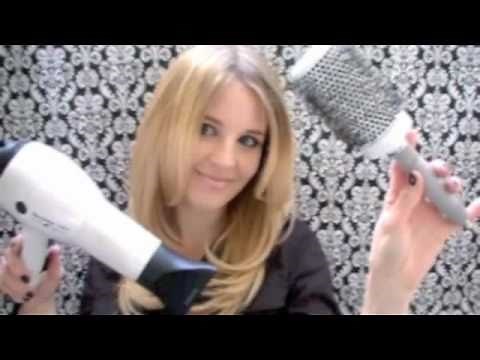 How to round brush hair