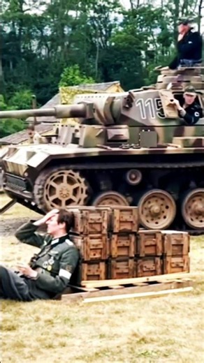 WW German Soldier in Camp Following a Germans Tank at Reading, PA WW D Day WW2 Reenactment 2025