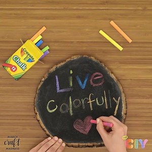 Our National Craft Month CIY series continues with this fun DIY Chalkboard Paint! Mix up your own chalkboard paint using Crayola Acrylic Paints. Create your colourful chalkboard canvas on everything from wooden plaques to coasters - and beyond! What object in your household would you turn into a chalkboard surface? Be sure to visit us later this week for another inspiring CIY video! How have you been celebrating National Craft Month? Show us your creations and tag Crayola using #CrayolaCIYCanada