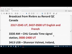 October 2016 Shortwave Radio frequency list Available