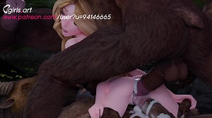 Chloe getting double loads in her vagina by goat men