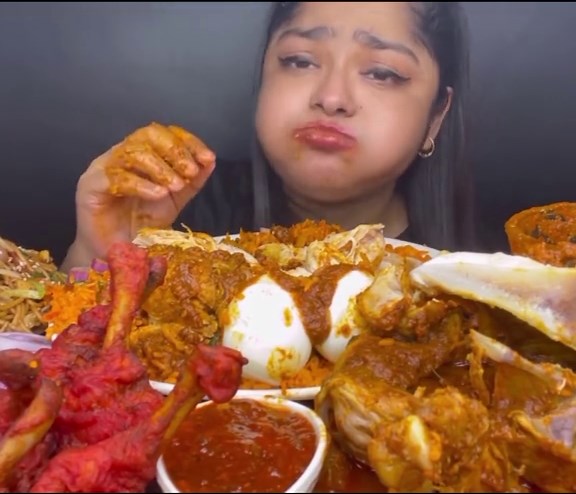 Indian Mukbang Eating Show with Spicy Whole Chicken | ASMR Sounds