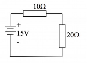 What is the potential difference across each resistor in the circuit below? Draw a graph of the potential as a function of the distance travelled through the circuit going clockwise from V = 0 V at the bottom left corner. | Homework.Study.com