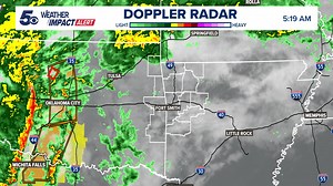One round of rain pushed through all of eastern Oklahoma and western Arkansas overnight. Spotty showers are possible the rest of the morning, with a higher chance for rain and thunderstorms this afternoon. | Meteorologist Zac Scott