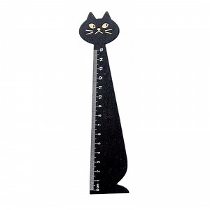 [Hot Item] Promotional Cute Cat Shape Wood Material Clear Scale Ruler for Children