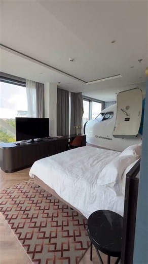 Does he really have a plane stuck in his bedroom?