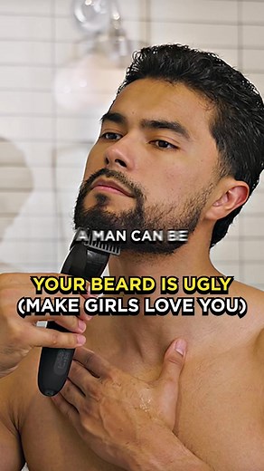 Here is the perfect facial hair length. Use a 7-8mm clip gusted all around. Then use an electric shaver on your cheeks and neck to remove unwanted hair and get a close shave. Check out our new @manscaped 5.0 trimmer with dual heads to tackle all body hair 🤝🏾