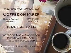 2.9K views · 103 reactions | Coffee Painting MONA LISA Must watch !!!!!!!!! | Drawing Pen | Facebook