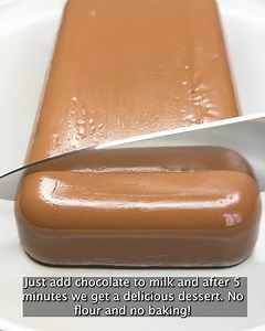 Just add chocolate to milk and after 5 minutes we get a delicious dessert. No flour and no baking! | The Tasty Table