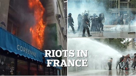 Riots break out in France as protestors demand Macron's resignation