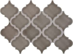Dove Gray Arabesque Ceramic 8mm Tile, 11.7 SFT/case, (10 Pcs)