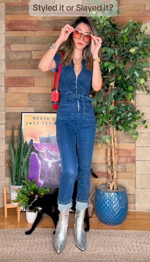 Overalls on repeat; but never the same look twice. #OOTD #overallsedit #streetstyle #dieselbag #chunkyshoes #versacesunnies #fashionedit #boldstyle | Sinemmatthews