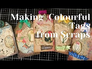 How to Make Tags from Scraps - COLOURED Tags