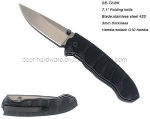 [Hot Item] 420 Stainless Steel Folding Knife (SE-72-BK)