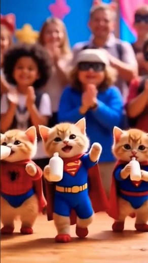 Super Kittens on a Mission! 💥🐾#KittenSquad #SuperCute