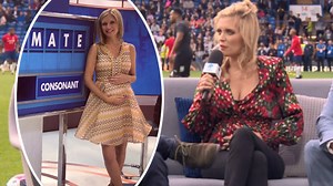 Rachel Riley glows as she proudly shows off growing baby bump at Soccer Aid