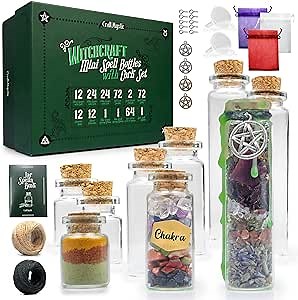 Amazon.com: CraftMystic 60 Pcs Mini Glass Bottles with Cork - Spell Jars Craft Kit for Adults: Home & Kitchen