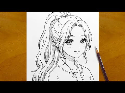 How to Draw a Cute Anime Girl Step by Step | Easy Pencil Sketch