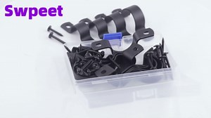 Swpeet 10Pcs 20mm Two Hole U Bracket Clamp with 20Pcs Self-tapping Screws Kit, U-Clamps, Metal Pipe Clamps, Pipe Strap Clamps, Conduit Tension Clips for Fixing Pipe or Cable
