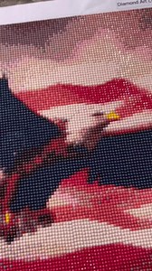 Lvmuu Large Diamond Art Kits for Adults American Flag Eagle, 5D DIY Full Square Drill Diamonds Painting Sets for New Beginners Paint by Numbers Art Craft Home Decor 16x16in
