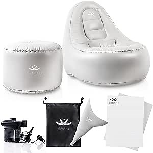 BBL Chair - Bundled with BBL Post Surgery Supplies - Air Pump | Portable Urinal with Case and 1 Pack of 2 Lipo Foams - BBL Chair After Surgery for Butt with Hole - Heal in Comfort