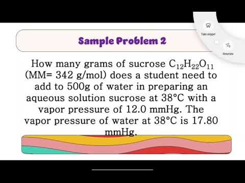 Colligative properties: Vapor pressure