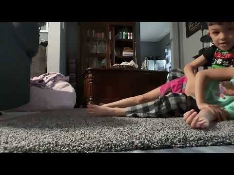 Me and my sister are wrestling