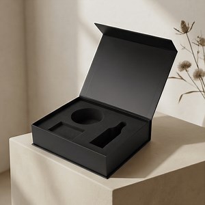 [Hot Item] Elegant Custom Matt Black Magnetic Gift Box for Packaging with Foam Insert