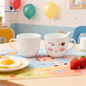 Promotion Tea Water Mug Small Custom Logo Ceramic Mug with Spoon