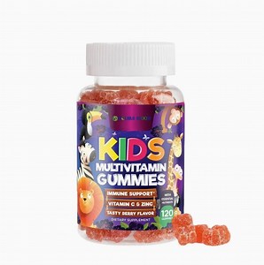[Hot Item] Hot Sales OEM Private Label Kids Multivitamin Gummy Fruit Flavored Gummies with Vitamins C D3 Zinc for Immune Support