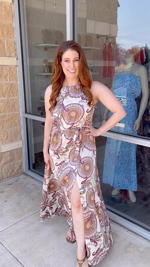 16 reactions | Flow gracefully into any event wearing this Paisley Satin Halter Neck Maxi Dress! Shop the look at DISTINCTIVELY HERS  11445 Dallas Pkwy #260, Frisco, TX 75033 #maxidress #springdress #springdresses #paisley #paisleydress #halterdress #friscoboutique #friscostyle #shopfrisco #dallasboutique #dallasfashion #dfwboutique #dfwfashionblogger #dfwblogger #dallasblogger #friscoblogger | Distinctively Hers | Facebook